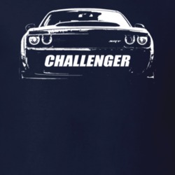 2018 Challenger Grill View With Model Name Navy Blue T Shirt