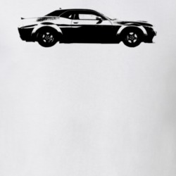2018 Challenger Side View White T Shirt
