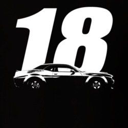 2018 Challenger Side View With Year Black T Shirt