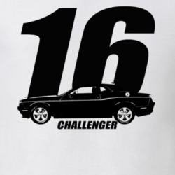 2016 Challenger Side View With Year And Model Name White T Shirt