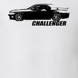 2015 Challenger Side View With Model Name White T Shirt