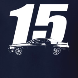 2015 Challenger Side View With Year Navy Blue T Shirt