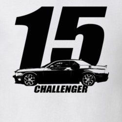 2015 Challenger Side View With Year And Model Name White T Shirt