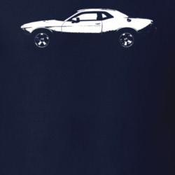 2014 Challenger Side View Navy Blue T Shirt