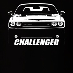 2014  Challenger Grill View With Model Name Black T Shirt