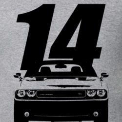 2014 Challenger Grill View With Year Heather Grey T Shirt