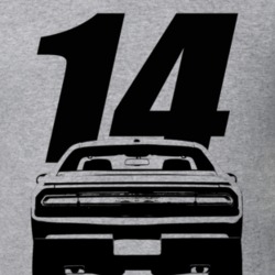 2014 Challenger Rear View With Year Heather Grey T Shirt
