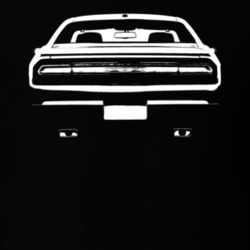 2013 Challenger Rear View Black T Shirt