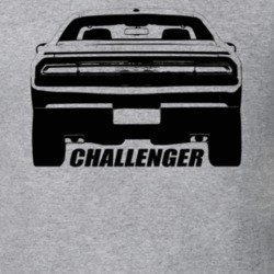 2013 Challenger Rear View With Model Name Heather Grey T Shirt