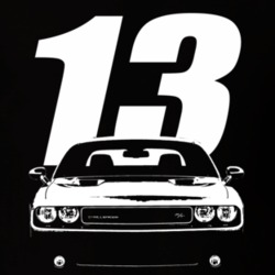 2013 Challenger Grill View With Year Black T Shirt