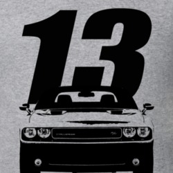 2013 Challenger Grill View With Year Heather Grey T Shirt