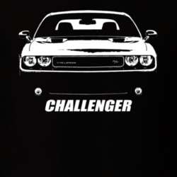 2013 Challenger Grill View With Model Name Black T Shirt
