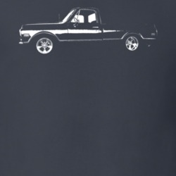 1972 C10 K10 Pickup Truck Side View Charcoal Grey T Shirt
