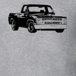 1984 C10 K10 Pickup Truck Side View Heather Grey T Shirt
