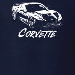 2016 Corvette Side View With Model Dark Color T Shirt
