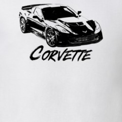2016 Corvette Side View With Model Light Color T Shirt