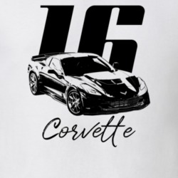 2016 Corvette Side View With Year And Model Light Color T Shirt