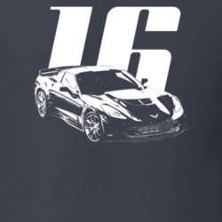 2016 Corvette Side View With Year Dark Color T Shirt