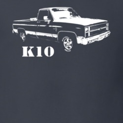 1982 K10 Pickup Truck Three Quarter View With Model Name Charcoal Grey