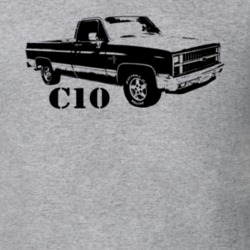 1982 C10 Pickup Trucj Three Quarter View With Model Name Heather Grey 