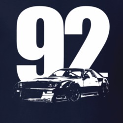 1992 Camaro  Three Quarter View With Year Navy Blue T Shirt