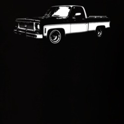 1977 C10 K10 Three Quarter View Black T Shirt