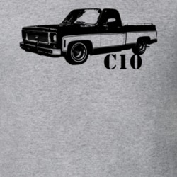 1977 C10 Pickup Tuck Three Quarter View With Model Name Heather Grey T