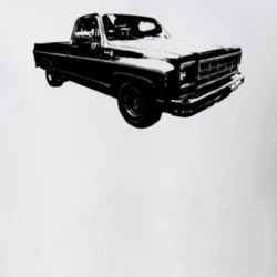 1978 C10 K10 Pickup Truck Three Quarter View White T Shirt