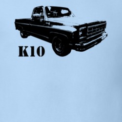1978 K10 Pickup Truck Three Quarter View With Model Name Light Blue T 
