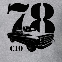 1978 C10 Pickup Truck Three Quarter View With Year And Model Name Heat