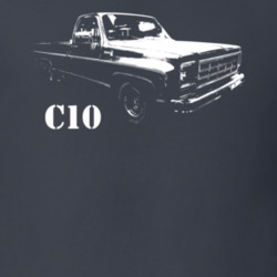 1979 C10 Pickup Truck Three Quarter View With Model Name Charcoal Grey