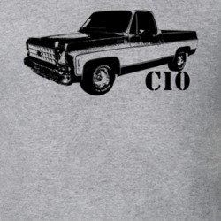 1979 C10 Pickup Truck Three Quarter View With Model Name Heather Grey 