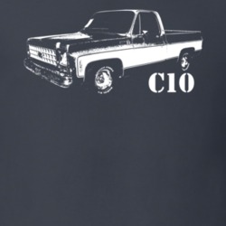 1979 C10 Pickup Truck Three Quarter View With Model Name Charcoal Grey