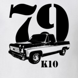 1979 K10 Pickup Truck Three Quarter View With Year And Model Name Whit