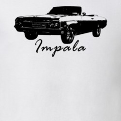1970 Impala Three Quarter View With Model Name White T Shirt