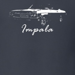 1970 Impala Three Quarter View With Model Name Charcoal Grey T Shirt