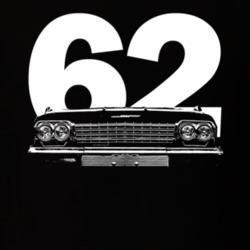 1962 Impala Grill View With Year Black T Shirt