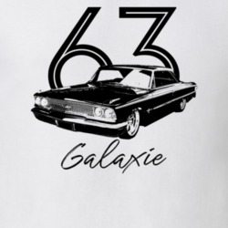 1963 Galaxie Side View With Year And Model Light Color T Shirt