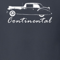 1938 Continental Side View With Model Name Charcoal Grey T Shirt