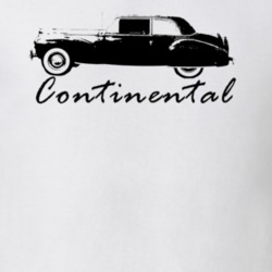 1938 Continental Side View With Model Name White T Shirt