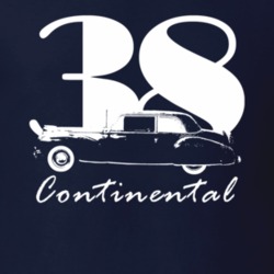 1938 Continental Side View With Year And Model Name Navy Blue T Shirt
