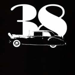 1938 Continental Side View With Year Black T Shirt