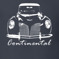 1939 Continental Grill View With Model Name Charcoal Grey T Shirt
