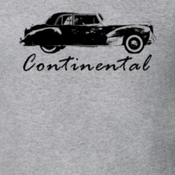 1939 Continental Side View With Model Name Heather Grey T Shirt