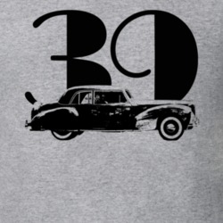1939 Continental Side View With Year Heather Grey T Shirt