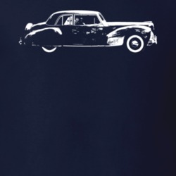 1940 Continental Side View Navy Blue T Shirt