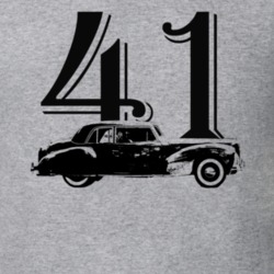 1941 Continental Side View With Year Heather Grey T Shirt