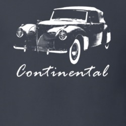 1930 Continental Three Quarter View With Model Name Charcoal Grey T Sh