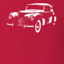 1940 Continental Three Quarter View Red T Shirt