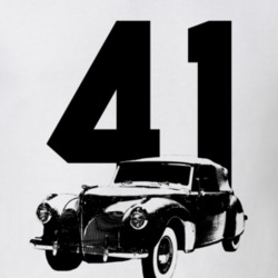 1941 Continental Three Quarter View With Year White T Shirt